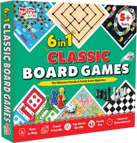 6 in 1 Classic Board Games
