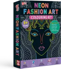 Neon Fashion Art Colouring Kit